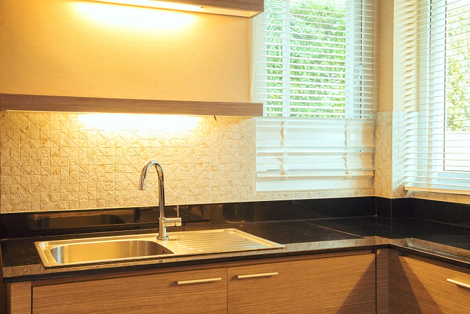 roller blinds in kitchen